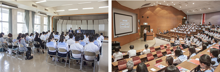 学科説明（音楽左、美術右）