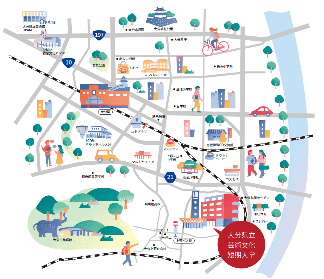 キャンパス周辺MAP キャンパス周辺MAP